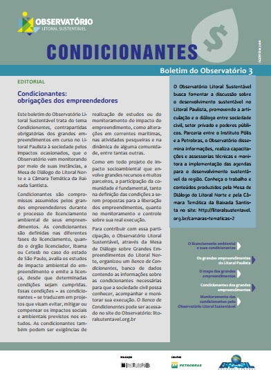 Condicionantes – Boletim do Observatório 3