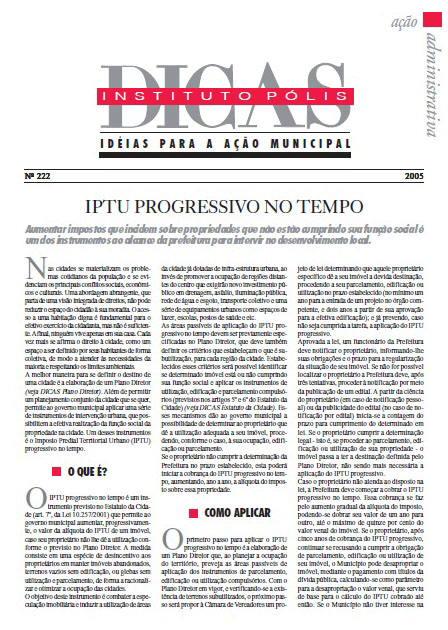 IPTU Progressivo no Tempo