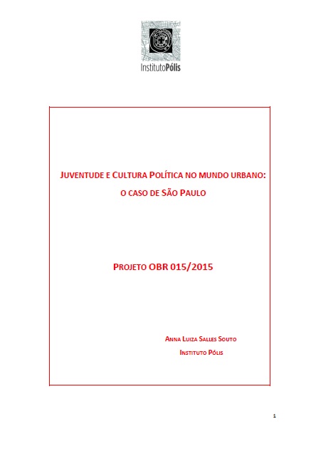 Juventude e Cultura Política no Mundo Urbano: o caso de São Paulo