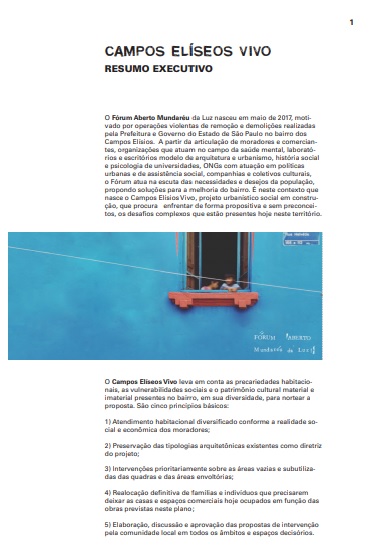 Campos Elíseos Vivo – Resumo Executivo
