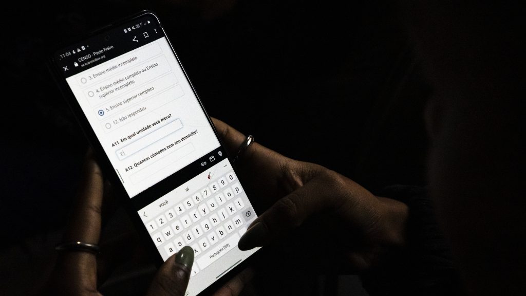 Aplicação questionário Censo Paulo Freire com moradores, 2023